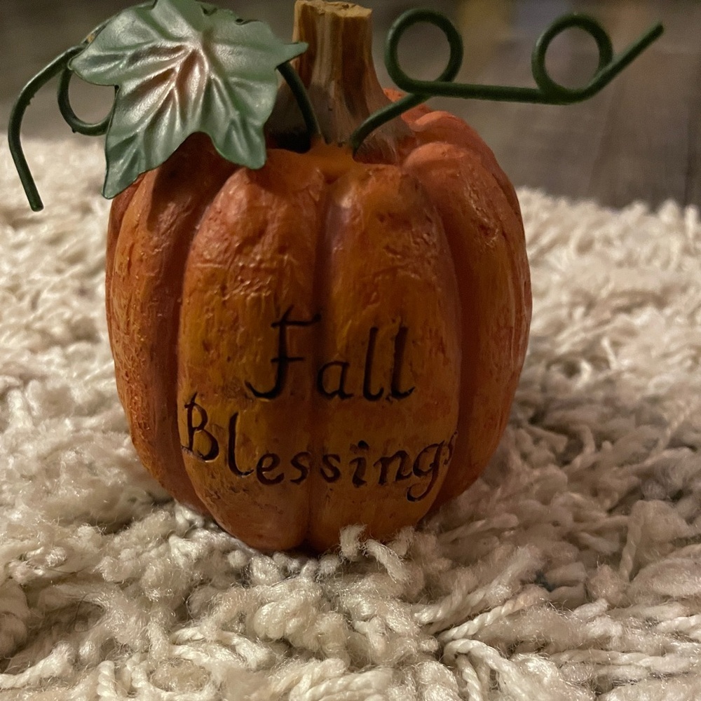 Fall Blessings Pumpkin Decor - Picture 3 of 4